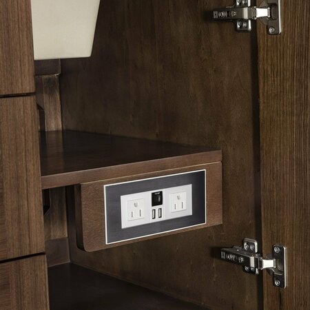 James Martin Vanities Amberly 72in Double Vanity Cabinet, Mid-Century Walnut 670-V72-WLT